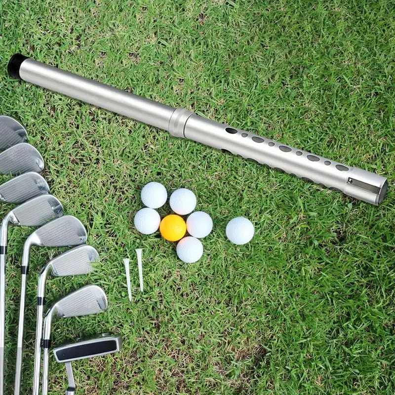Tubo de Shagger para pelota de Golf, recogedor profesional de aluminio, tubo de Shags para pelota de Golf, fácil de recoger, adecuado para