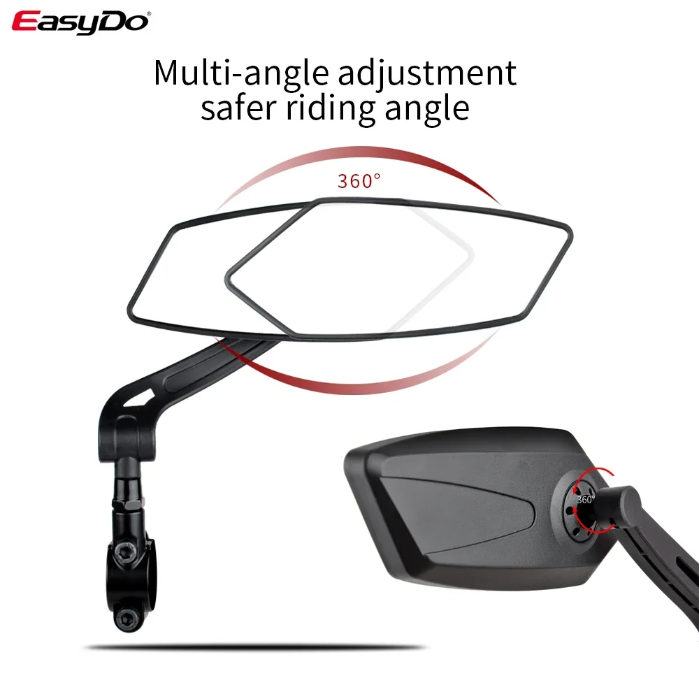 EasyDo Hot Sale 360 Degree Rotation Rearview Mirror Motorcycle Bicycle Mirror Bike