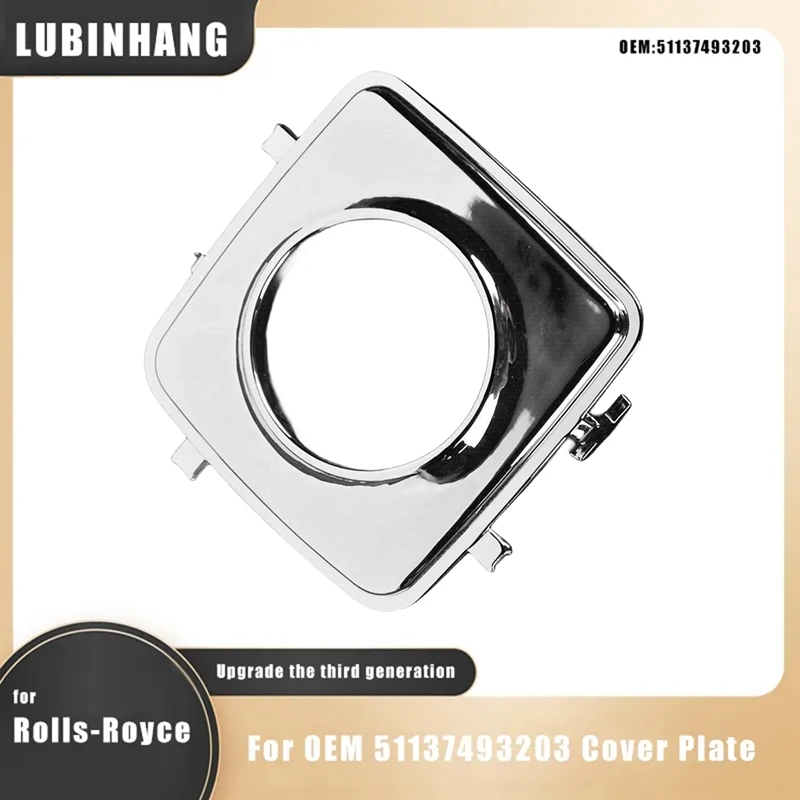 Car Hood Logo Cover Chrome Trim Plate 51137493203 For Rolls-Royce Ghost Wraith Dawn Second Generation Goddess Cover Accessories