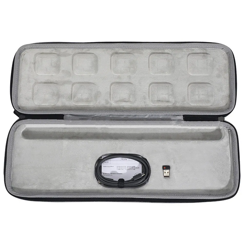 Keyboard Protective Case Shockproof Hard Cover Waterproof Zipper Protective Cover Compatible with Mx Keys Advanced Keyboard