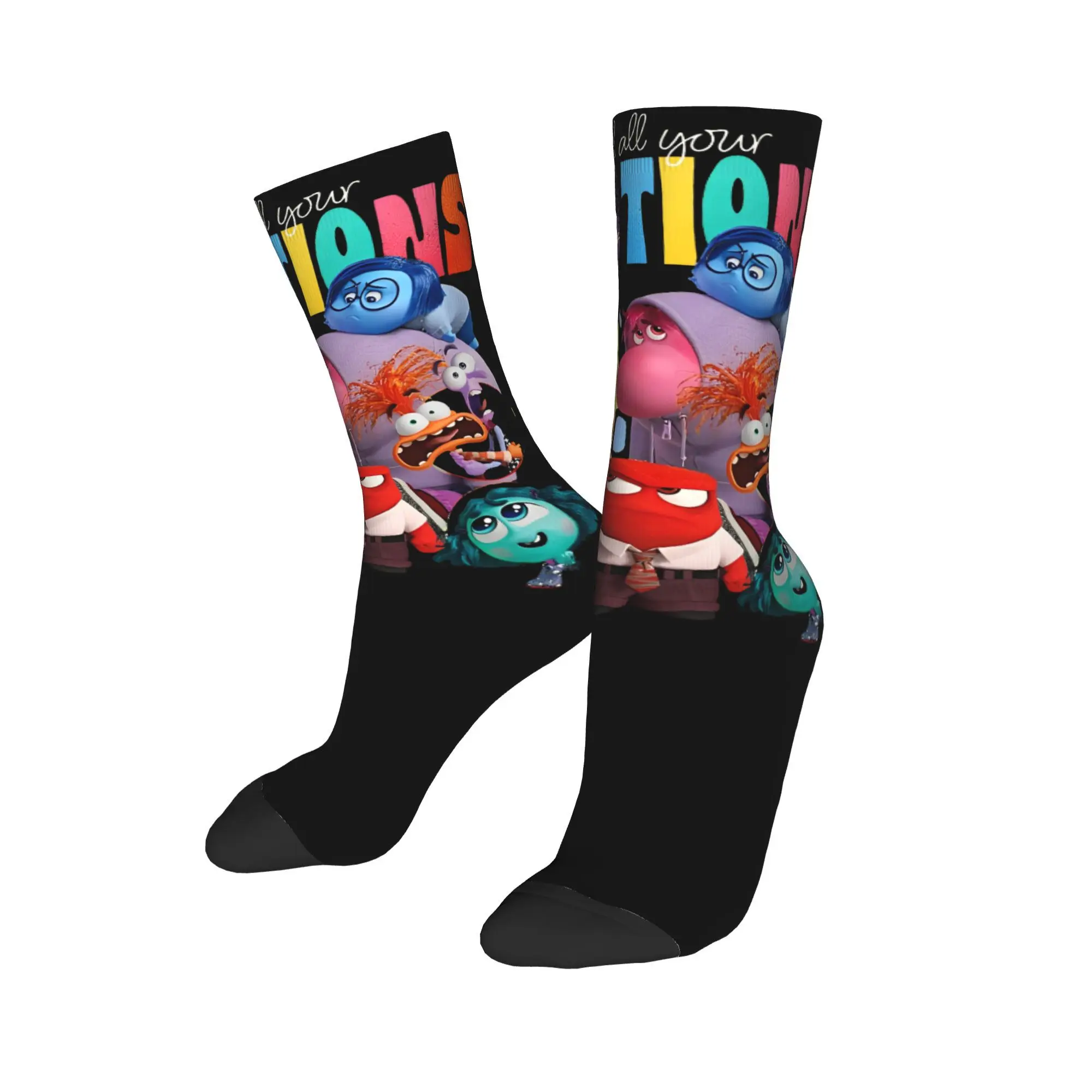 Men Women Inside Out 2 Feel All Your Emotions Socks Breathable Trendy Movie 2024 Socks Best Gift