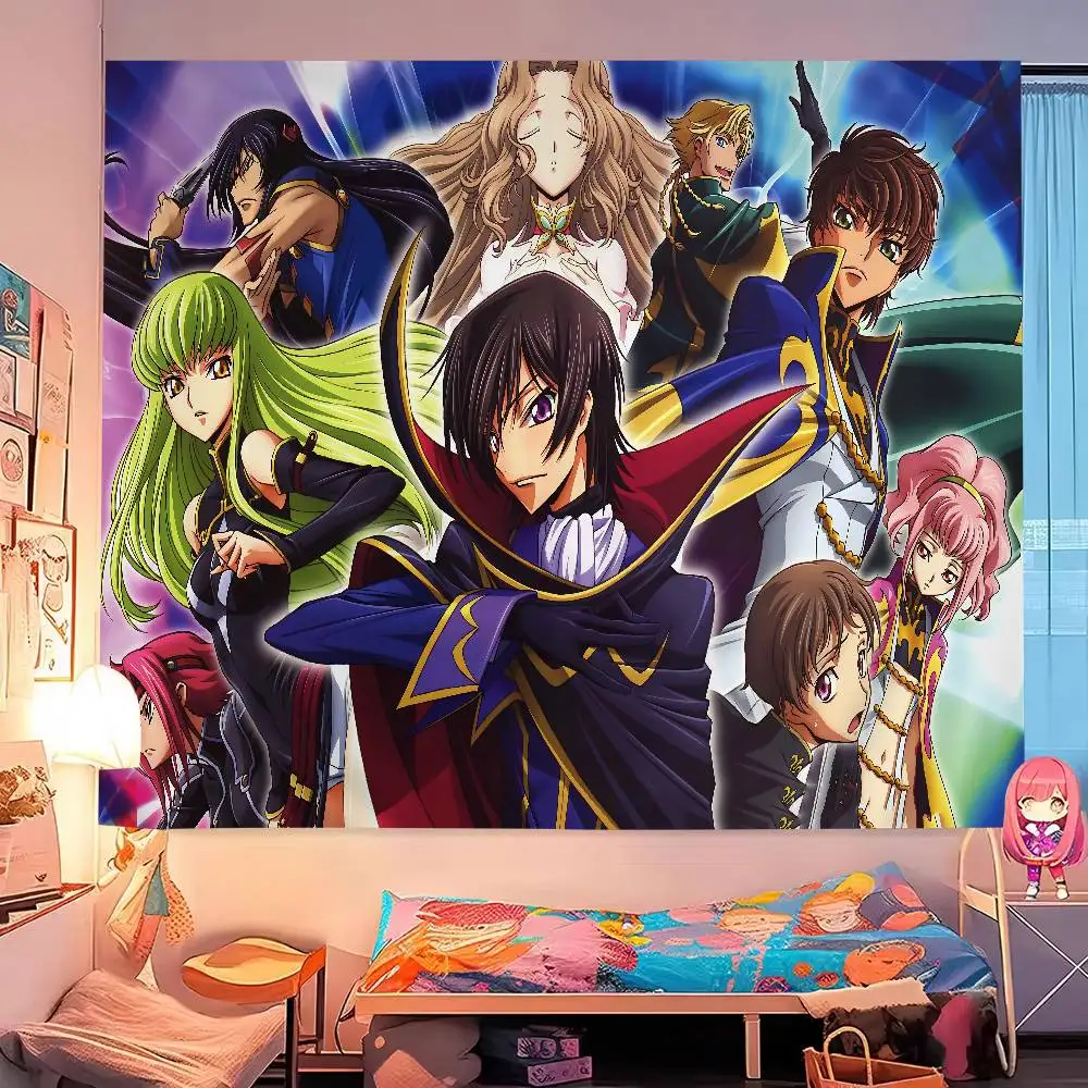 Code Geass Cartoon Anime Cartoon Wandteppich Kunst Science Fiction Zimmer Home Decor Wandbehang Home Decor