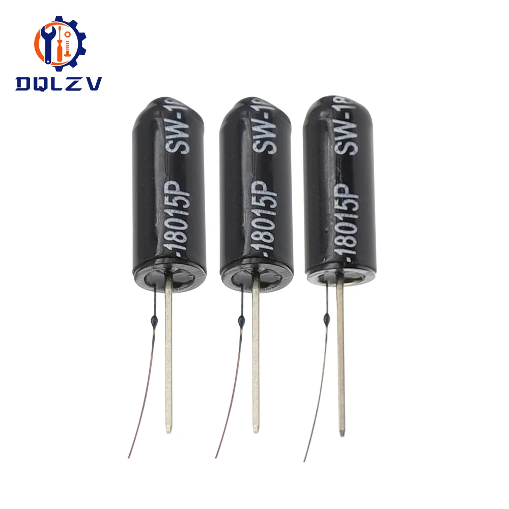 SW-18015P 12V Zwart Zeer Trillingsschakelaar Bal Kantelbare Dubbele Kralenveer Sensor Sw18015