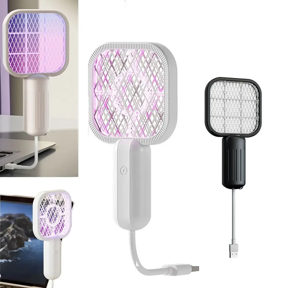 Portable Electric Shock USB Mosquito Swatter UV Light Security Net Insect Racket Pest Control USB Fly Bug Zapper Camping