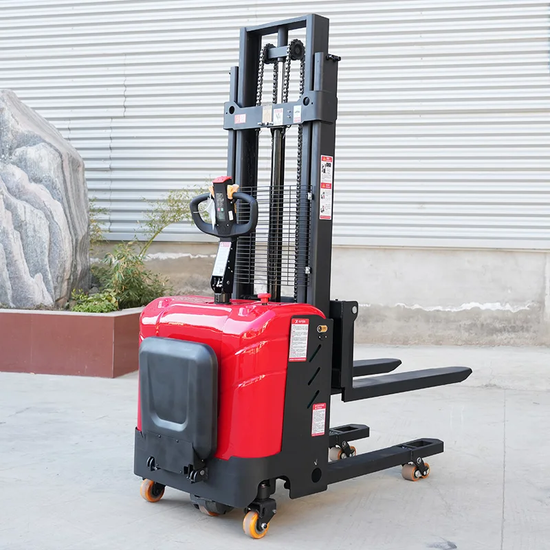 Fast Delivery Dual-lift Electric Forklift Pallet Stacker 1000kg 1500kg 2000kg Semi-electric Lift Discounted Price