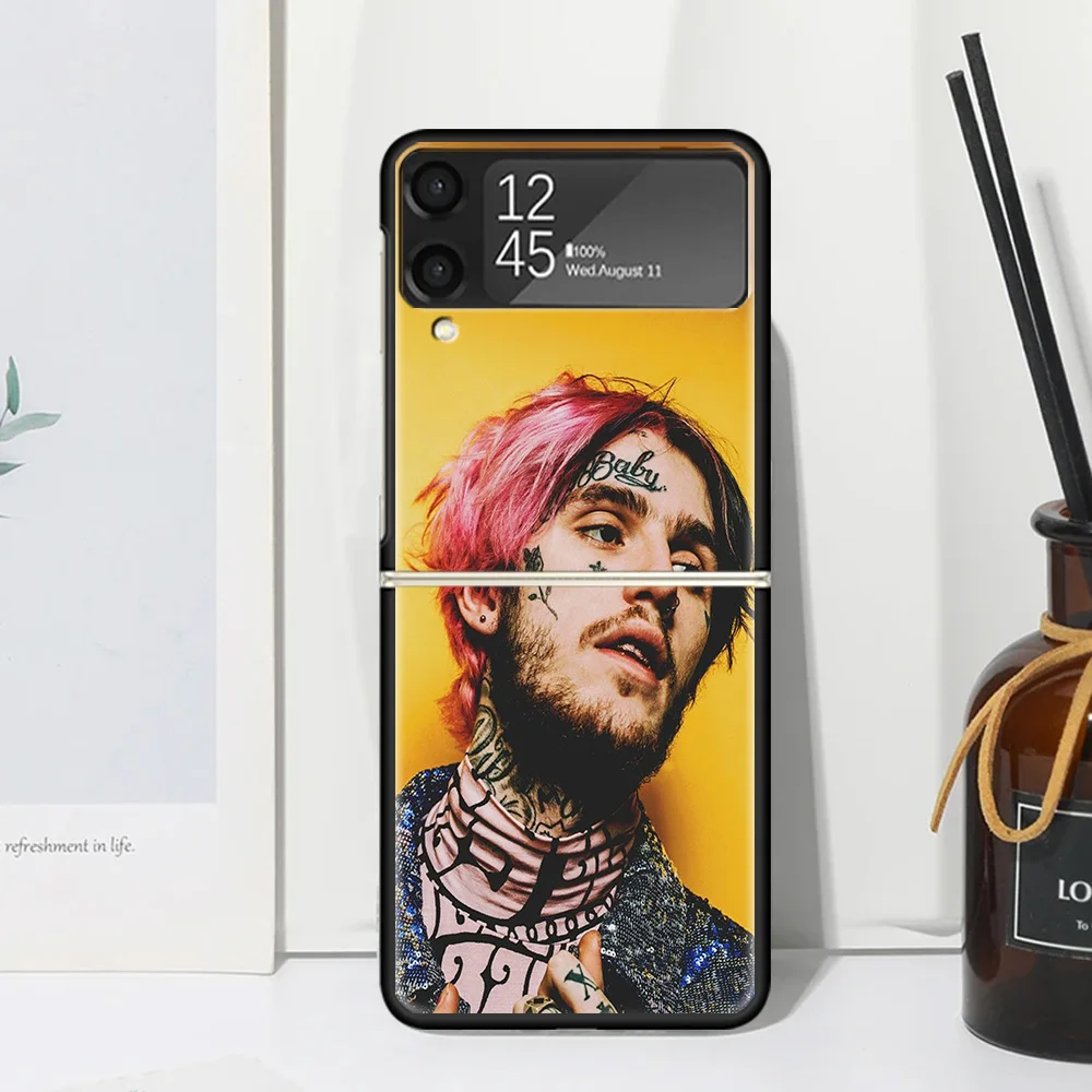 Lil Peep Singer Phone Case For Samsung Galaxy Z Flip Zflip 6 Flip6 5 Flip5 4 Flip4 3 Flip3 5G Art Fundas Black Cover