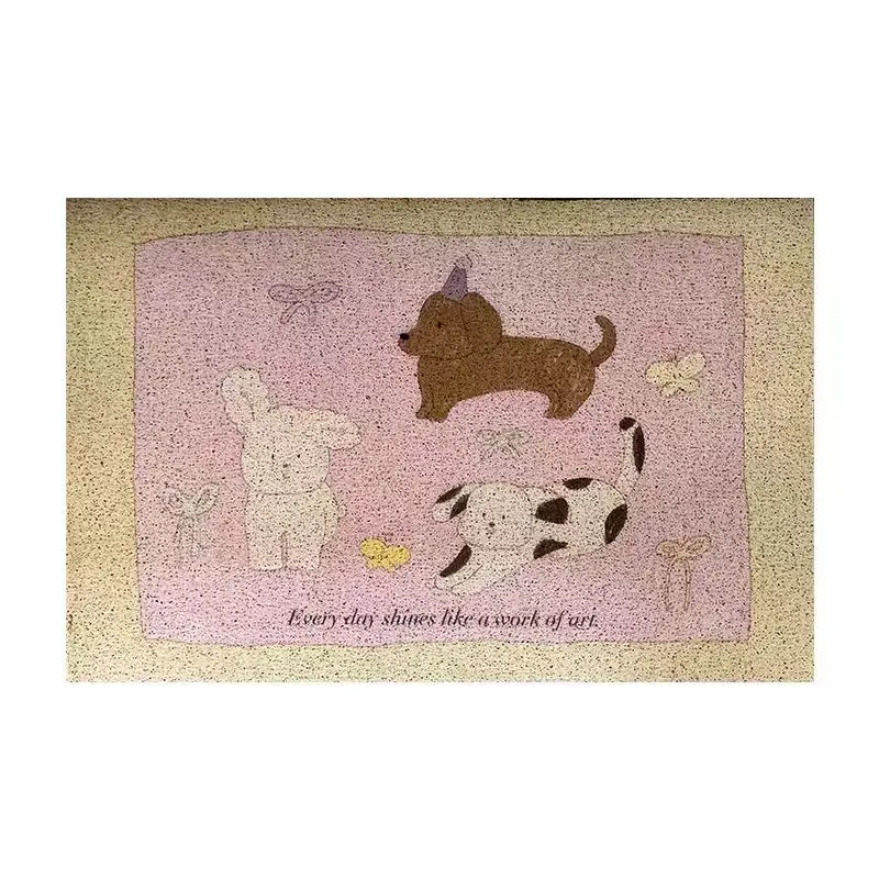 Anti slip floor mat with silk ring for entry into the living room, entrance to the foyer, carpet for anti slip at the entrance