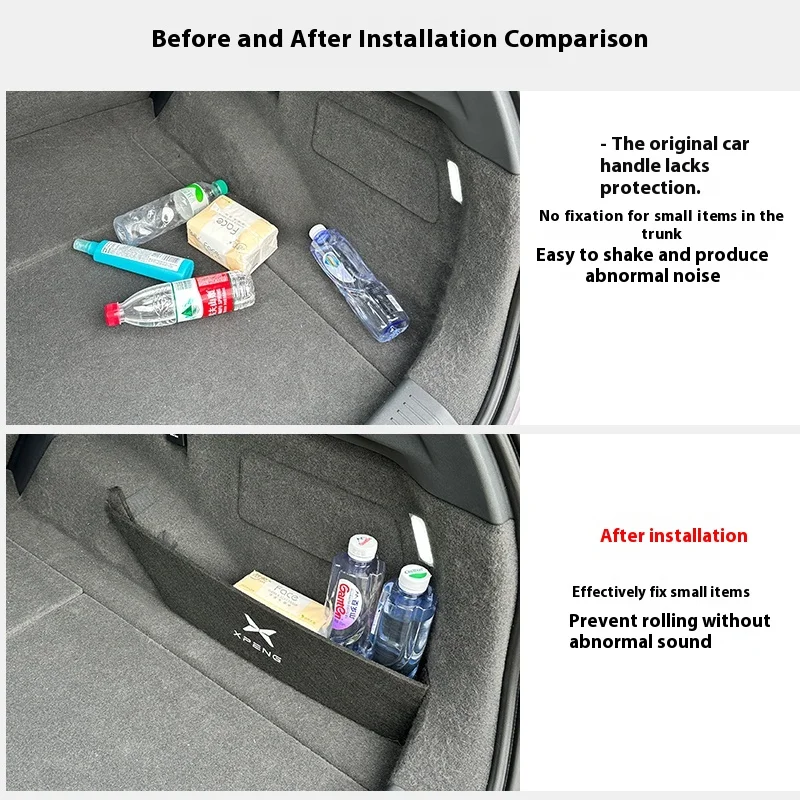 Imagen 5: Ajuste para Xpeng G6 2023 2024 2025 Xiaopeng G6 tablero de partición de maletero tablero divisor izquierdo y derecho accesorios automotrices prácticos