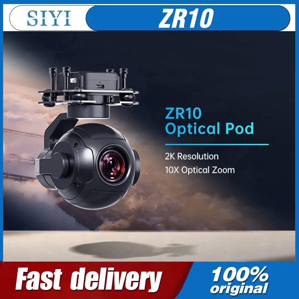 

SIYI ZR10 2K 4MP QHD 30X Гибридная 10-кратная оптическая зум-камера с подвесом 1/2,7 дюйма CMOS HDR Starlight Night Vision 3-осевой стабилизатор БПЛА UGV
