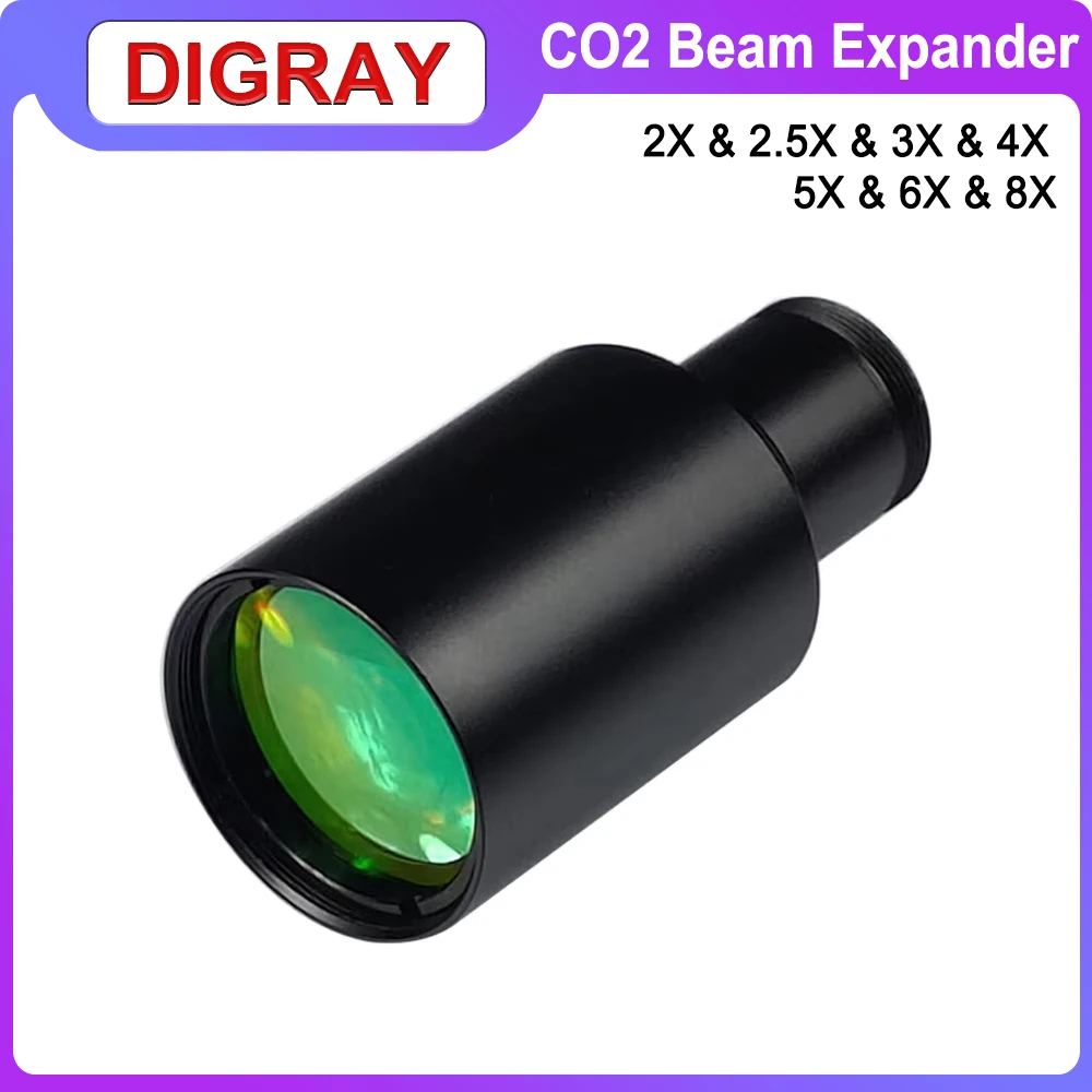 CO2 Laser Beam Expander 1.5X 2X 2.5X 3X 4X 5X 6X 8X Expansion Ratio M22*0.75 Lense Optics For CO2 10600nm Laser Marking Machine