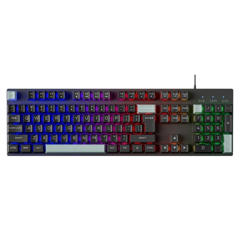 Gaming Keyboard, Multi Light Keyboard, Desktop Computer, Laptop, Wired Color Keyboard, Gift For Electronic Games Mechanical Feel