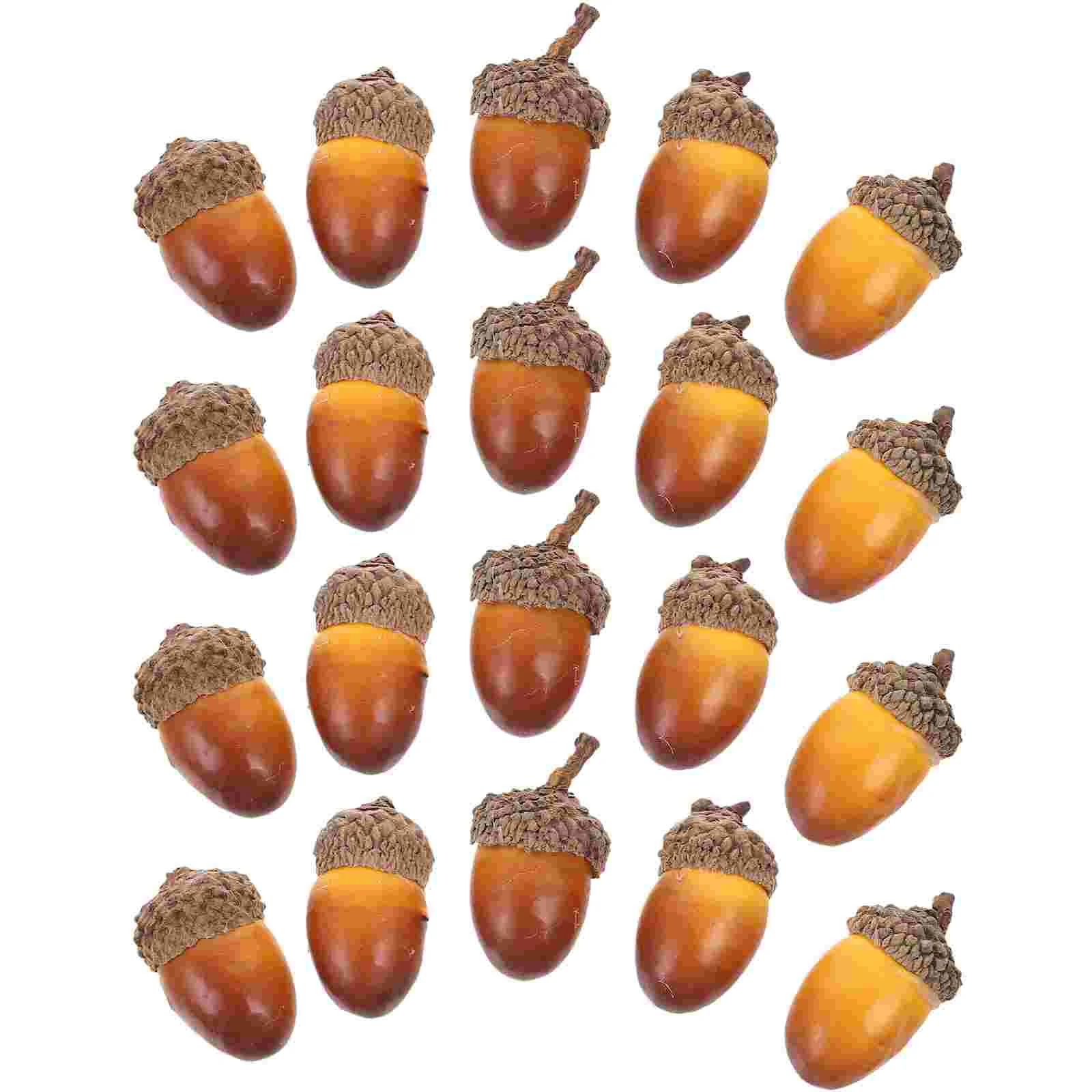 

50 Pcs Simulation Acorn Nuts nament Faux Decorative Artificial Christmas Tree Thanksgiving Adornments Craft Wreath Garland