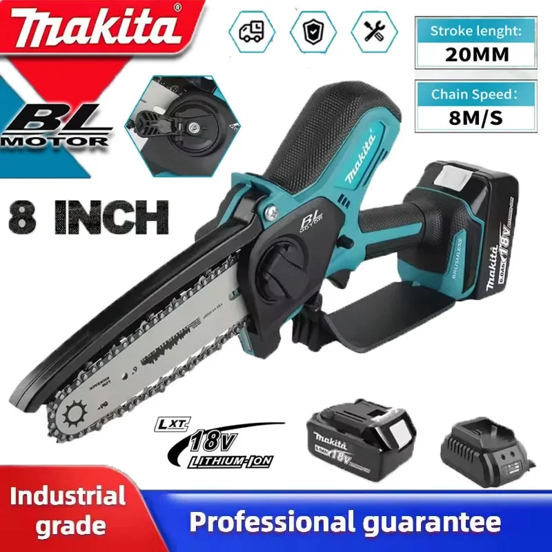 Makita  Woodworking with Small Handheld 18V Cordless Chainsaw for Electric 6-inch Logging Sawzall Mini Portable Chainsaw