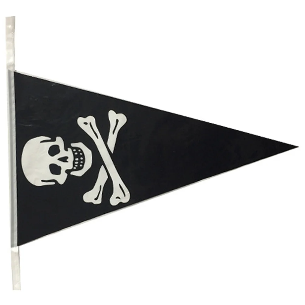 

1 set 1 Set Pirate Flag Banner Skull Bunting Halloween Party Decor Hanging Flag Pendant Outdoor Indoor Festival Decoration Party