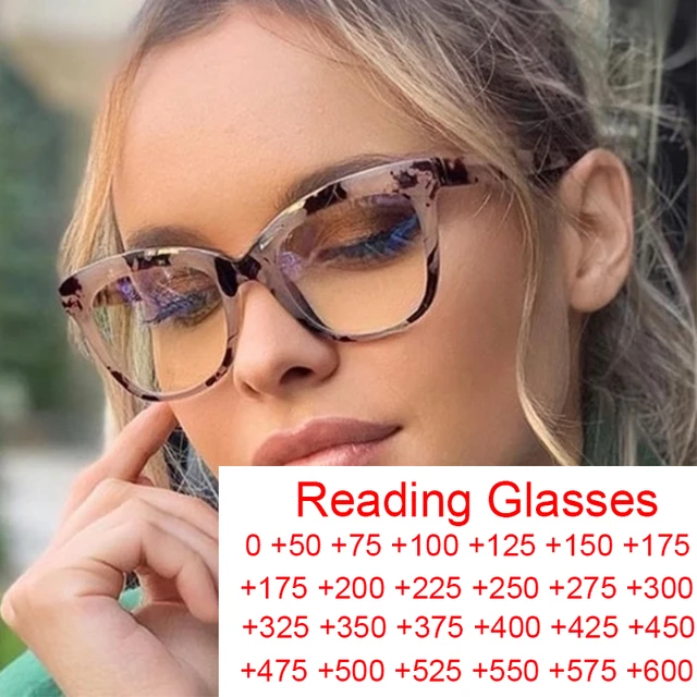 Gafas de lectura con forma de ojo de gato y flor rosa para hombre y mujer lentes opticas de ordenador TR90 gafas graduadas antiluz azul 2 25 3 AliExpress