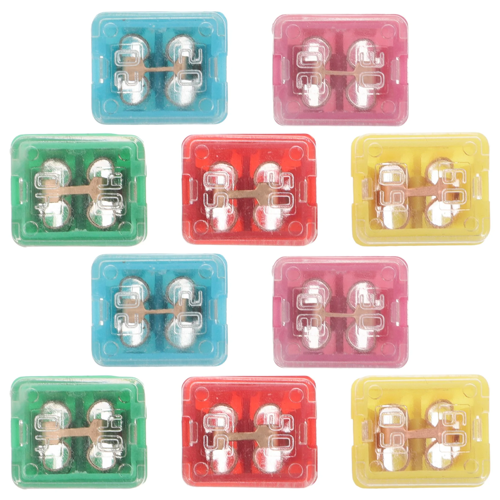 

10pcs Square Automotive Kit Box Shaped Car Assortment Replacement Mini Fuse Set For Boat Truck Rv Fuse Box Durable Circuit