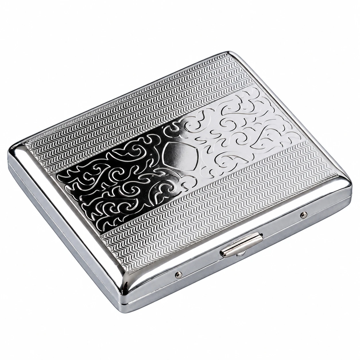 20 Cigarette Case Metal Engraved for Business Gift Crushproof Pocket Holder Box Portable Storage for Men