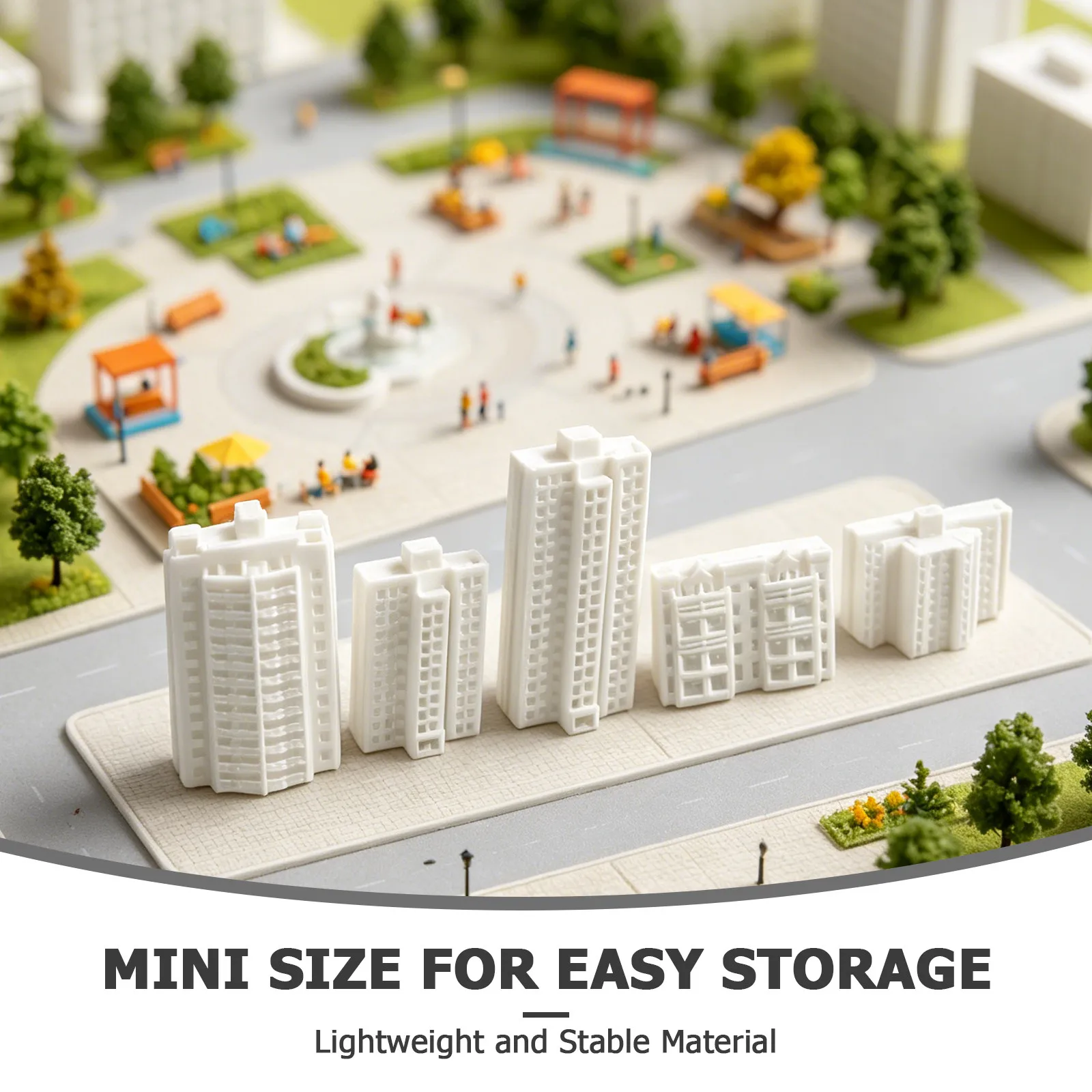 5Pcs Miniature Building 1 500 Scale Unpainted Modern City Houses for DIY Architecture Decorations Sand Table Diorama Micro view 3