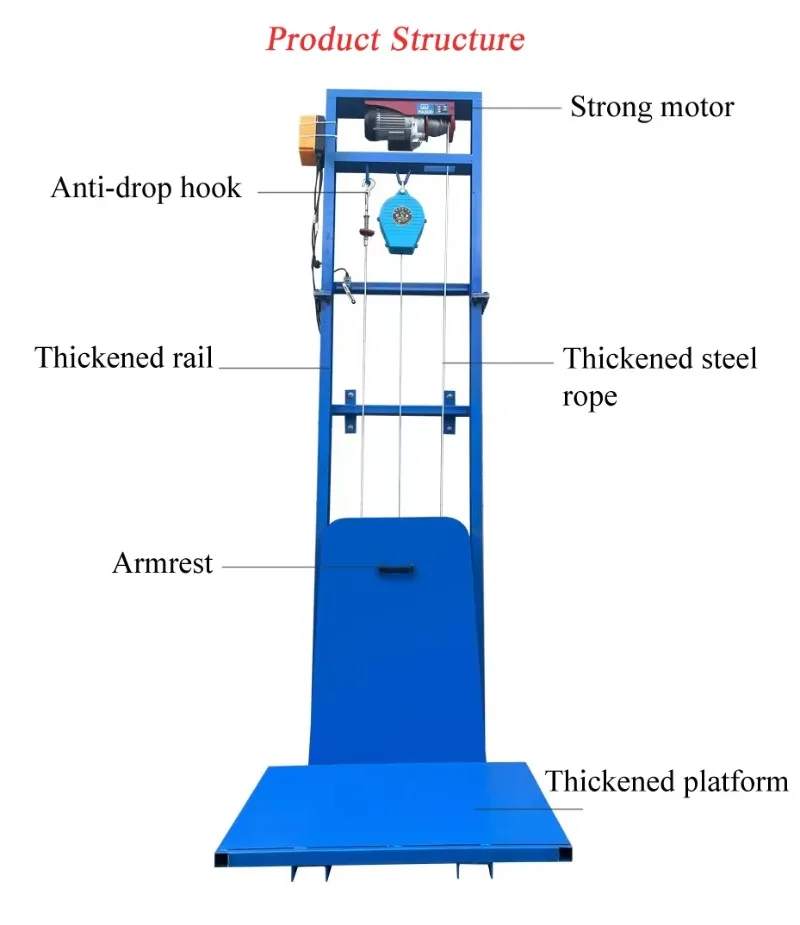 3m 6m electric elevator lift platform for person freight small material cargo lift warehouse household