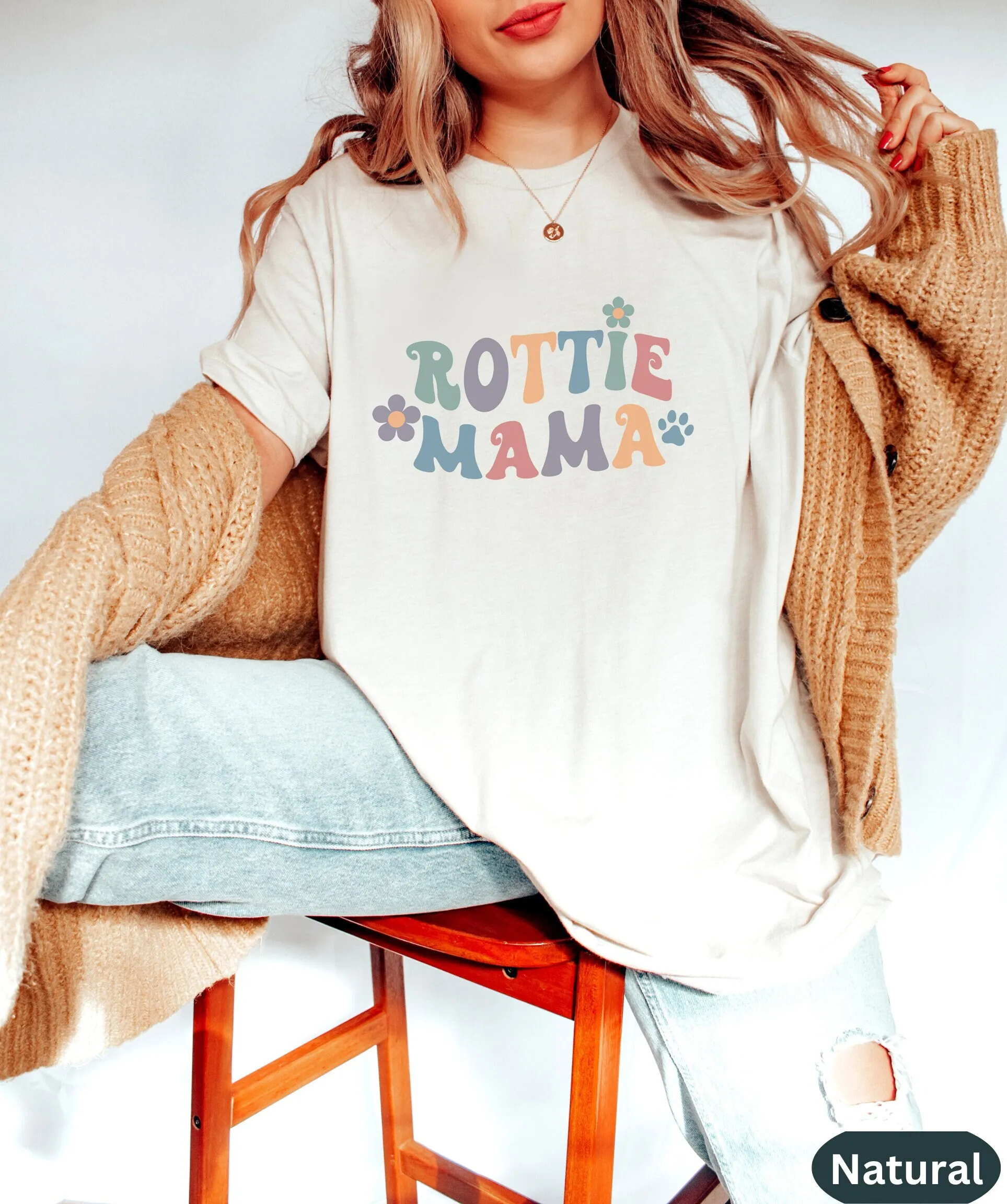Camiseta Rottweiler para amante de la mamá del perro su nuevo cachorro lindo verano mamá esposa