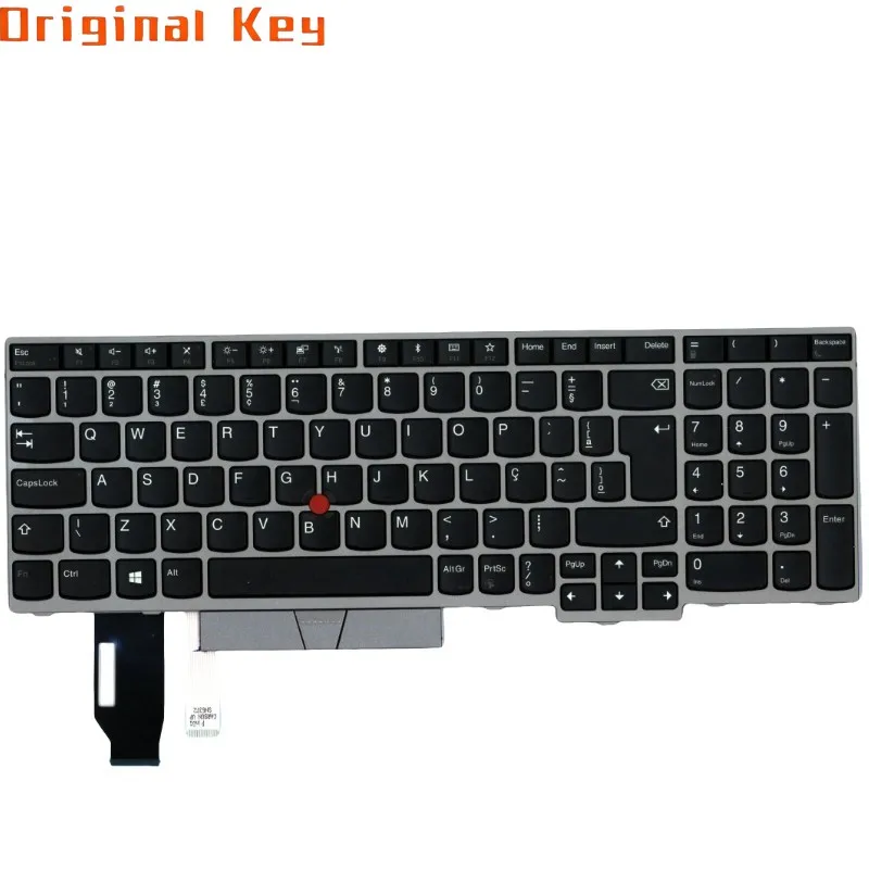 Silver No Backlit Keyboard For Lenovo Thinkpad T590 P53S L580 L590 P52 E595 E580 E585 E590 P72 P53 P73 01YN623 01YN640 01YN622 0