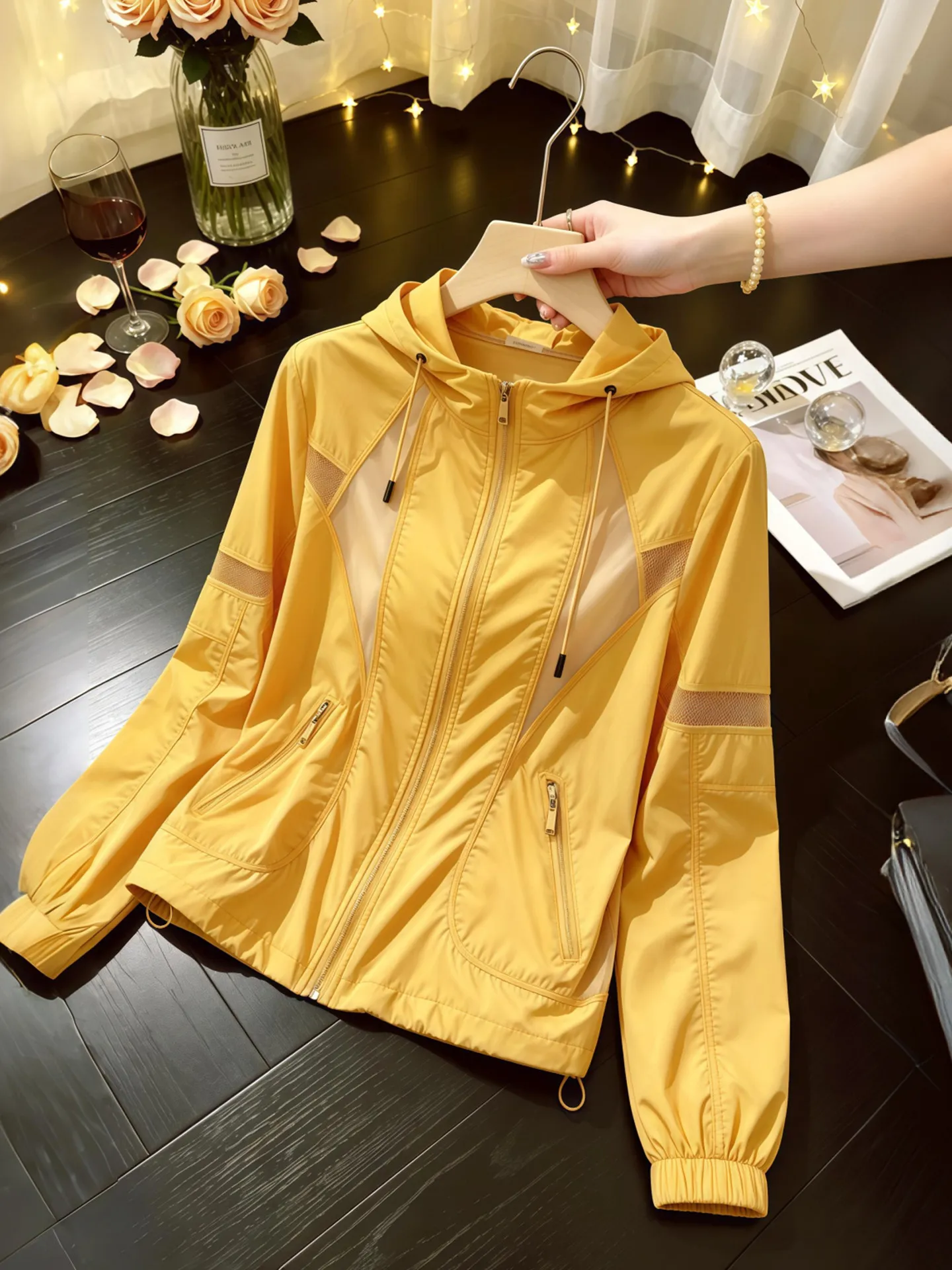 2026 Summer Popular Lightweight Breathable Women's Hooded Sun Protection Jacket Loose Fit Slimming Top Commute Style