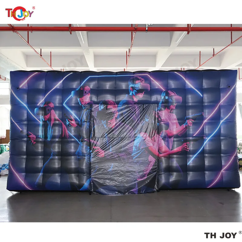 تصميم جديد 6x6m نفخ علامة الليزر كشك IPS لعبة اللعب خيمة مكعب للبيع