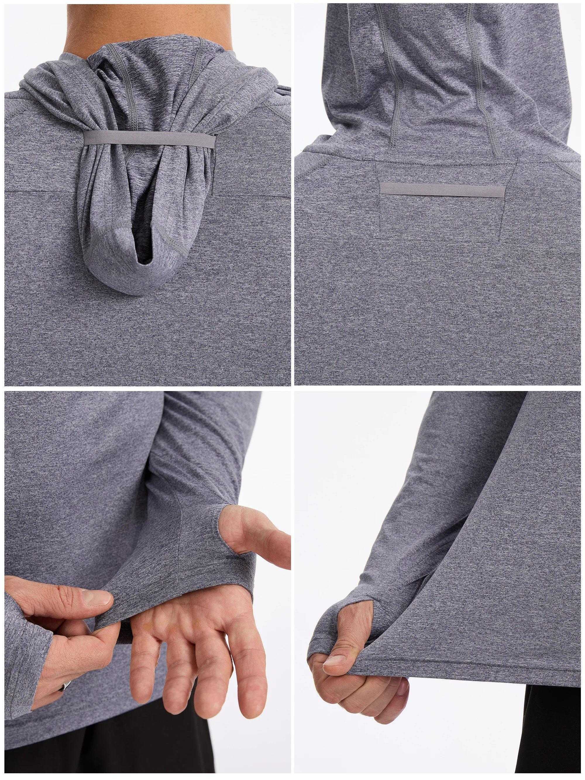 Sommer Männer Angeln Hemden Kühlung Hoodie Männer Langarm bis 50 Rash Guard Hoodie Trainings anzug Laufen Wandern Jogger Shirt – Detail 30