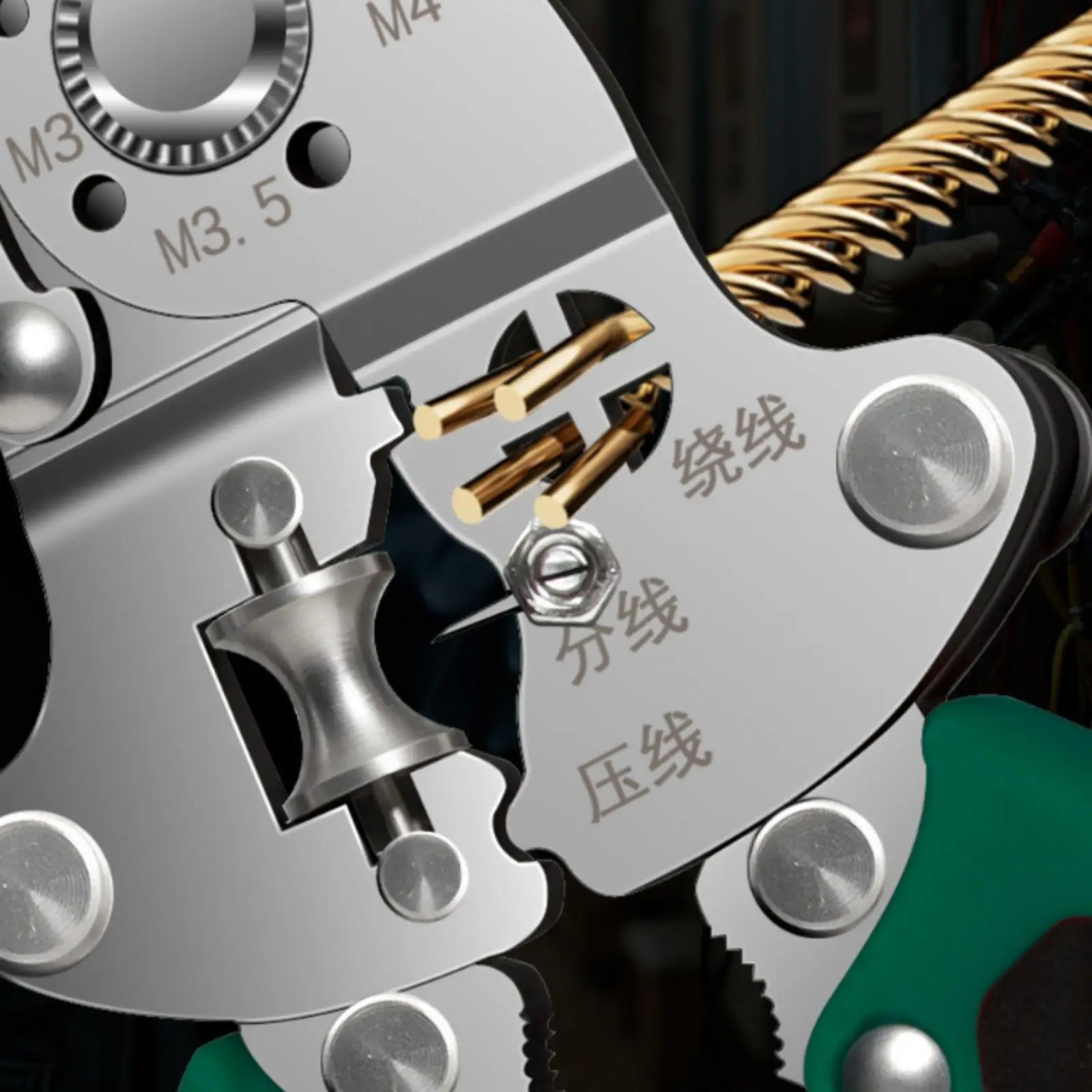 Folding Electrician Wire Stripper Pliers with Voltage Tester Multi Tool for Cable Cutting Crimping Wire Stripping