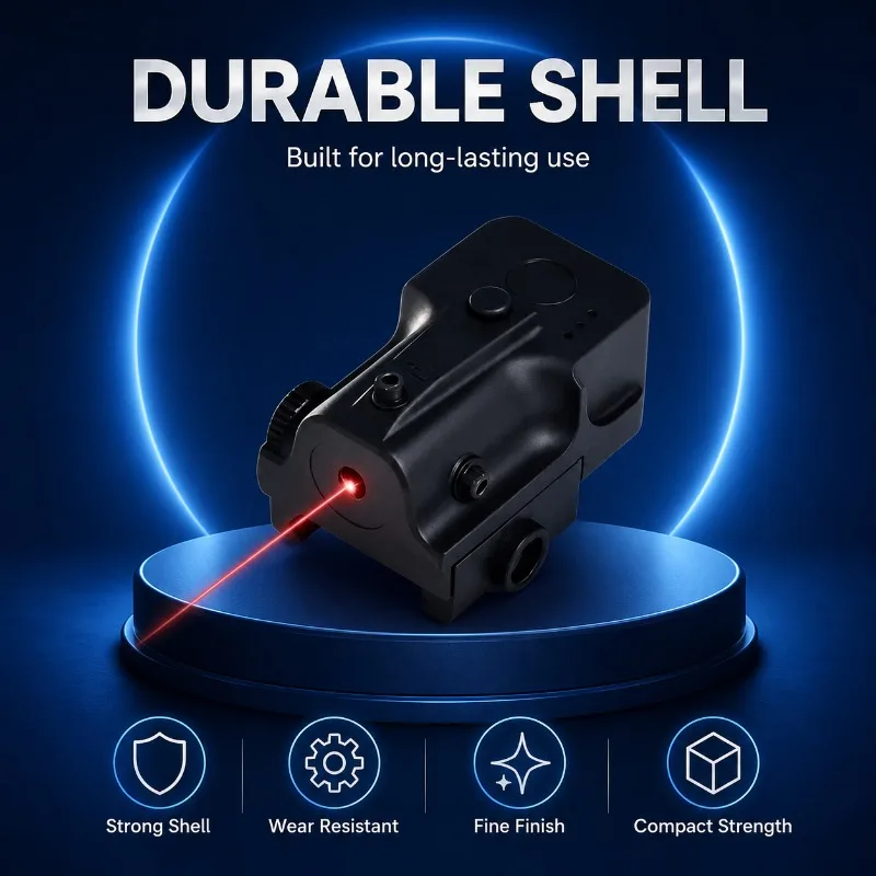 High‑precision Alloy Red‑beam Positioning Ornament, Four‑Way Fine‑Adjust Indicator Part for 20mm Standard Hobby Rail