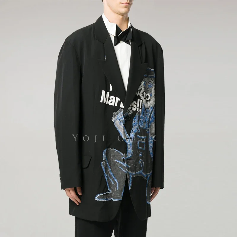 

YOJI OOAK PRINT JACKET WOOL Yoji Ooak print jacket wool