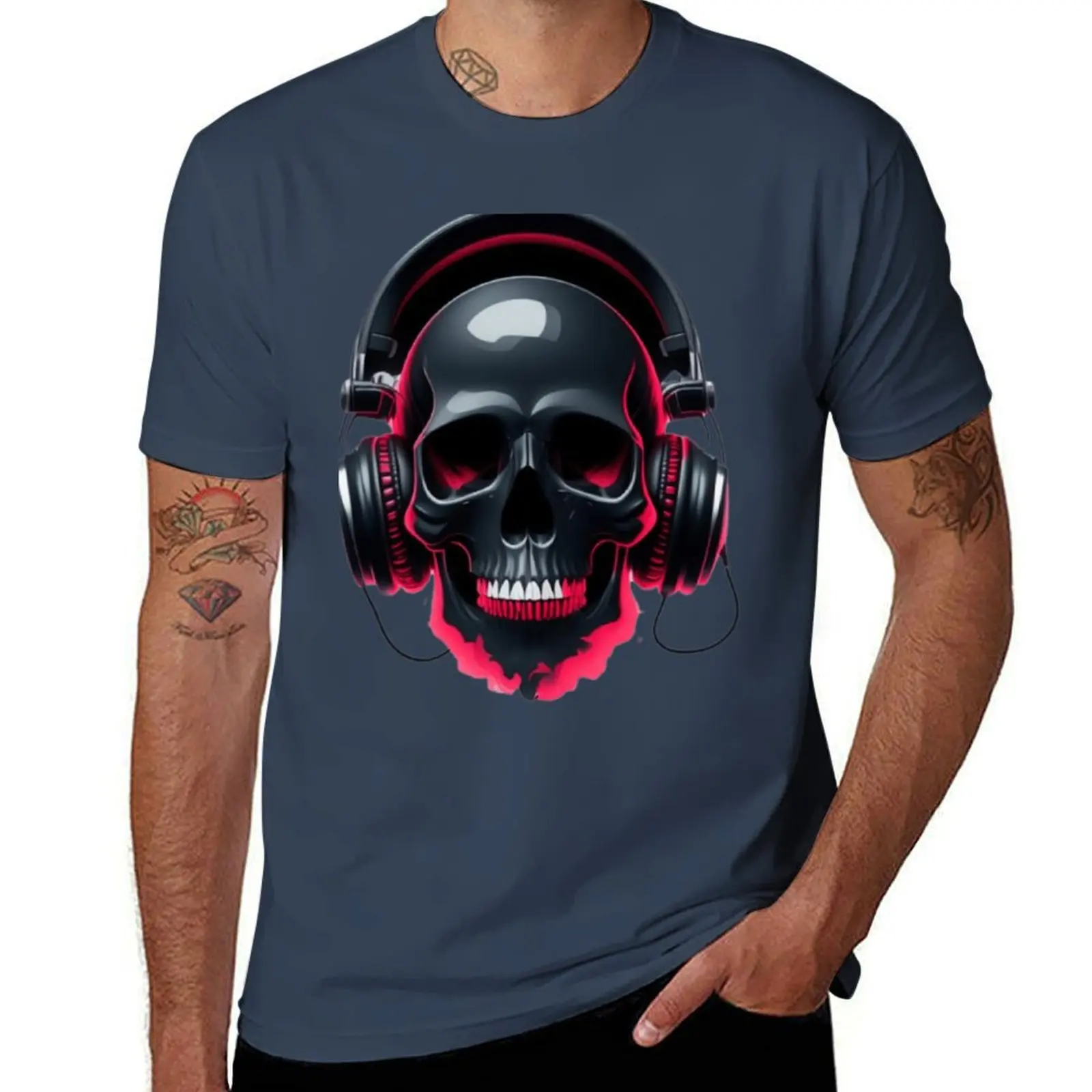 

Gamer Skull T-Shirt Essential Solid Color T-Shirt