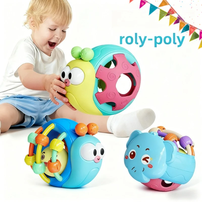 Bab Giocattoli sensoriali educativi Palle Attività Giocattolo strisciante per bambini Carino 0 6 12 mesi Giocattolo consolatore con sonaglio a sfera con presa a mano
