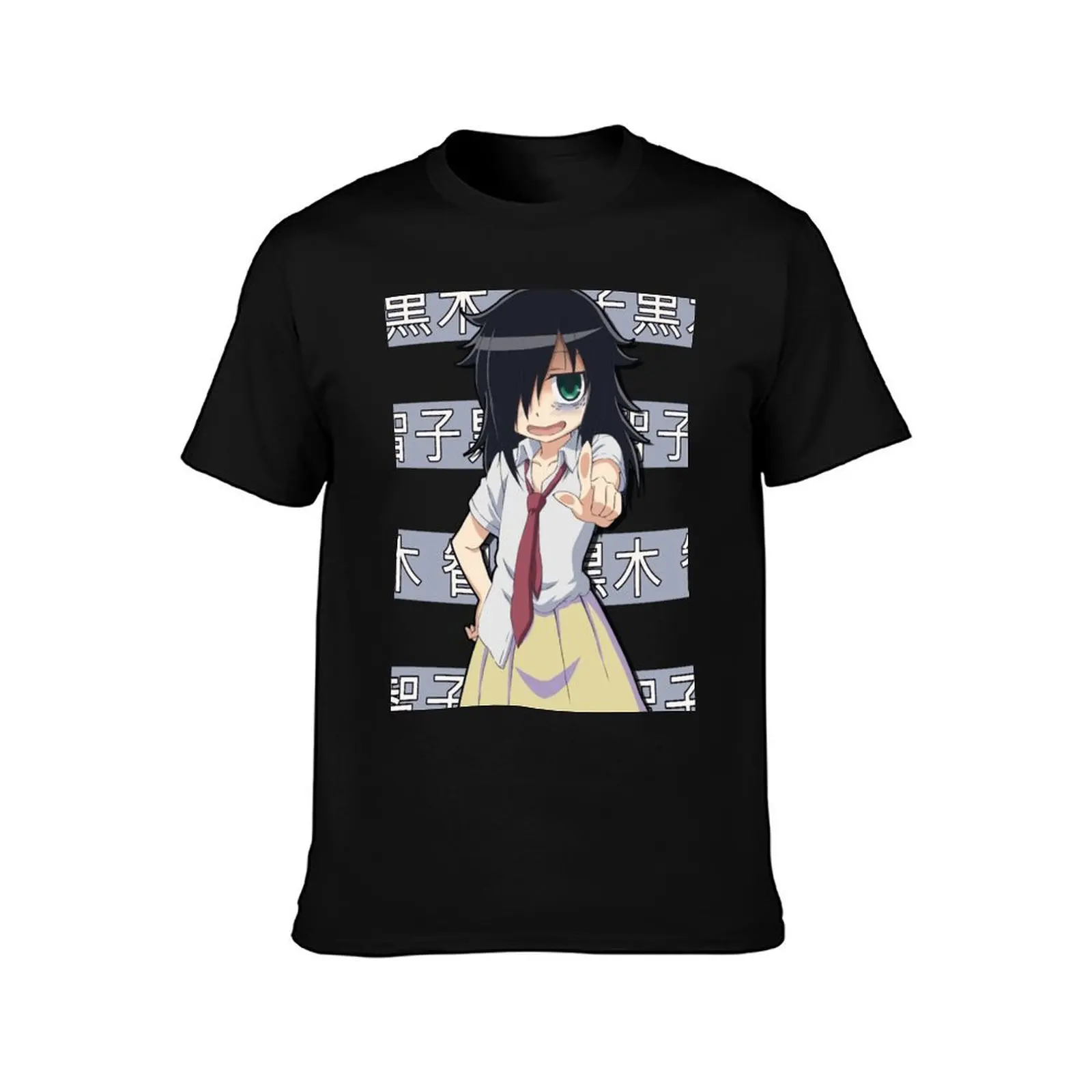 Tomoko Kuroki WataMote Anime T-Shirt vintage t shirts anime shirt men clothes