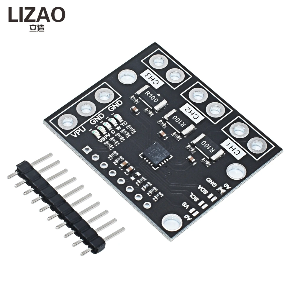 LIZAO INA3221 3-Channel Current Voltage Sensor Module High-Side Shunt Monitor I2C SMBUS for Arduino DIY