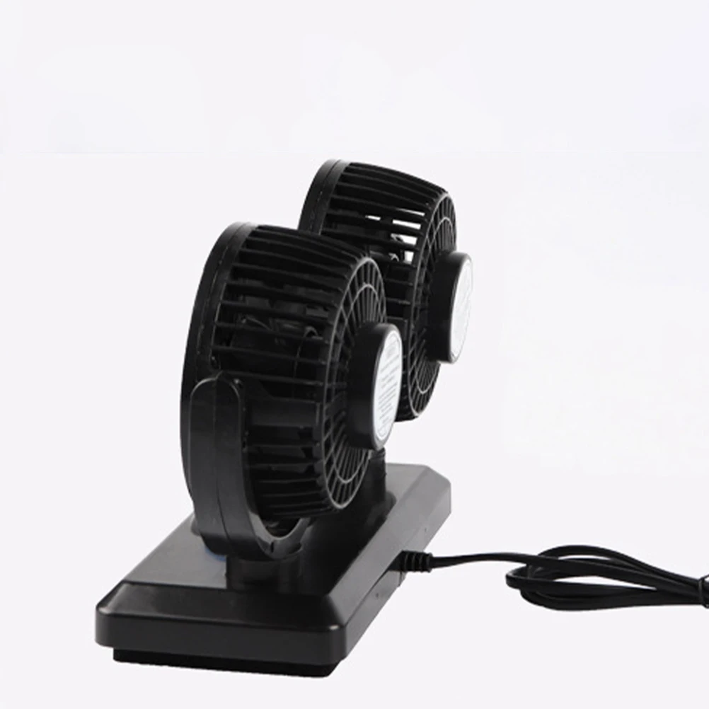 

Car Fan 24V Powerful Motor Dual Head 360 Degree Rotatable Cooling Fan for Suv Truck Dashboard Fans for Cars Inside The Car