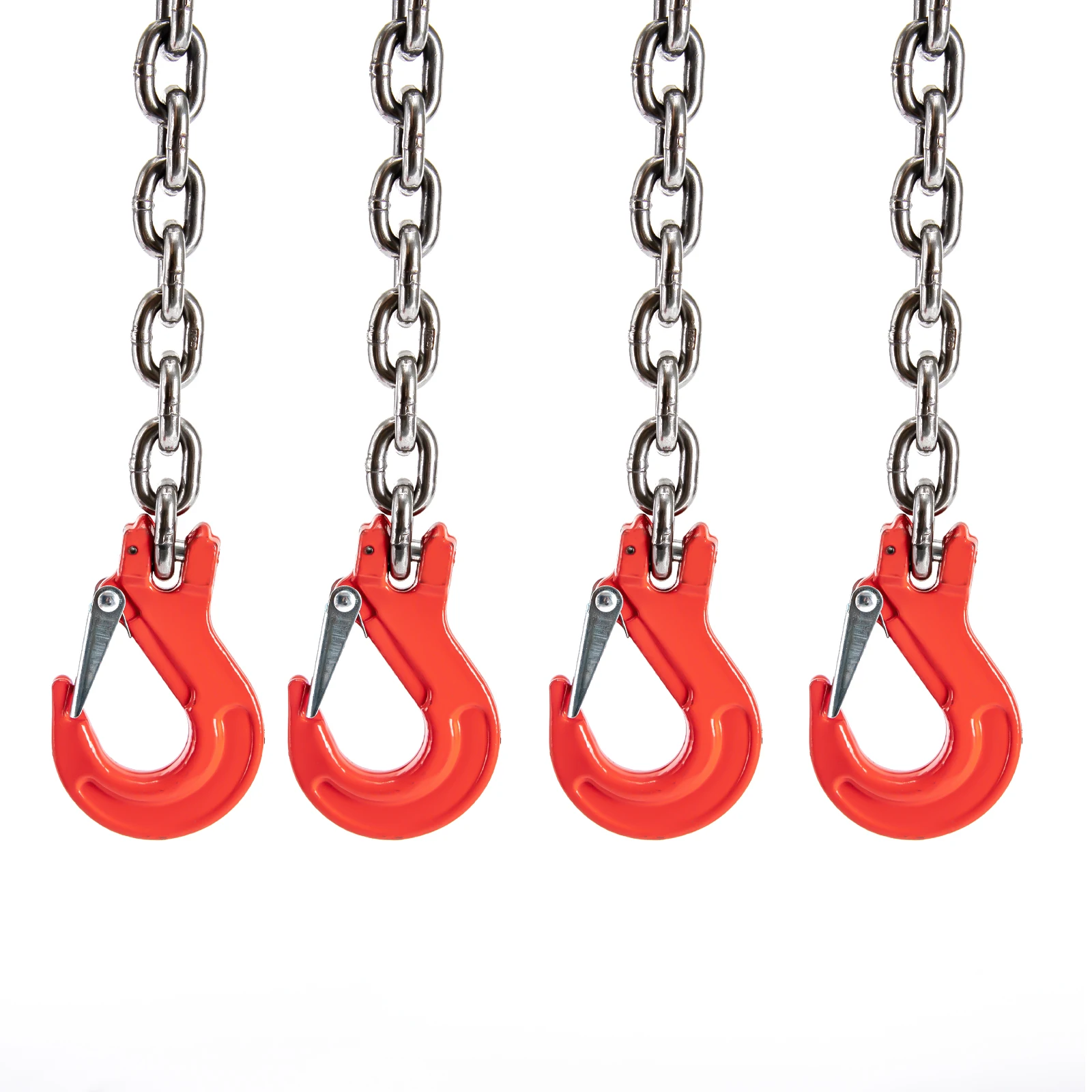 5/16 Inch * 5ft Lift Ketting Sling Liften Met 4 Leg Grijphaken Gebruikt In De Mijnbouw, Machines, Havens, Gebouw