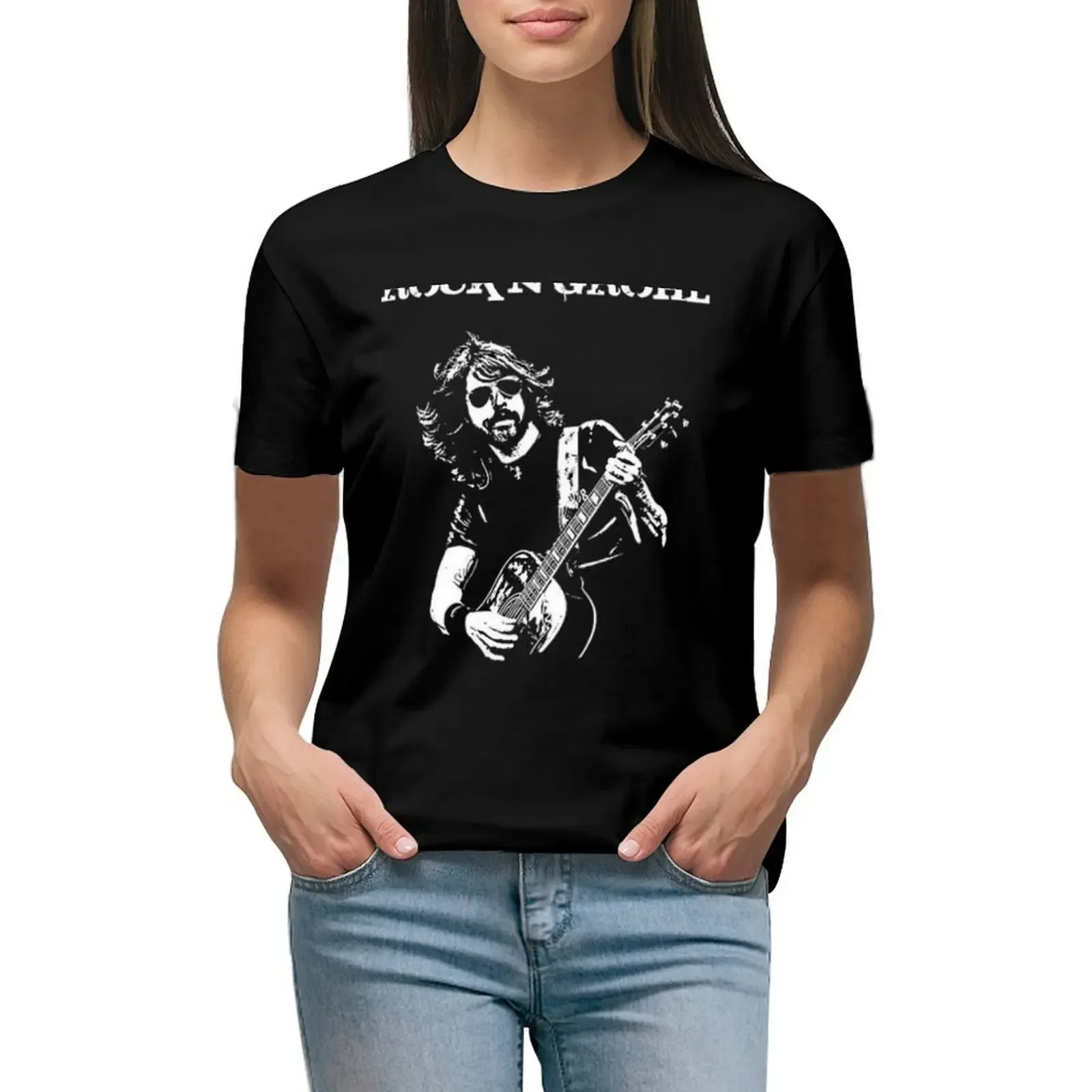 

the rock and grohl factory concert van tour merch T-Shirt vintage animal print shirt for girls oversized t shirts for Women