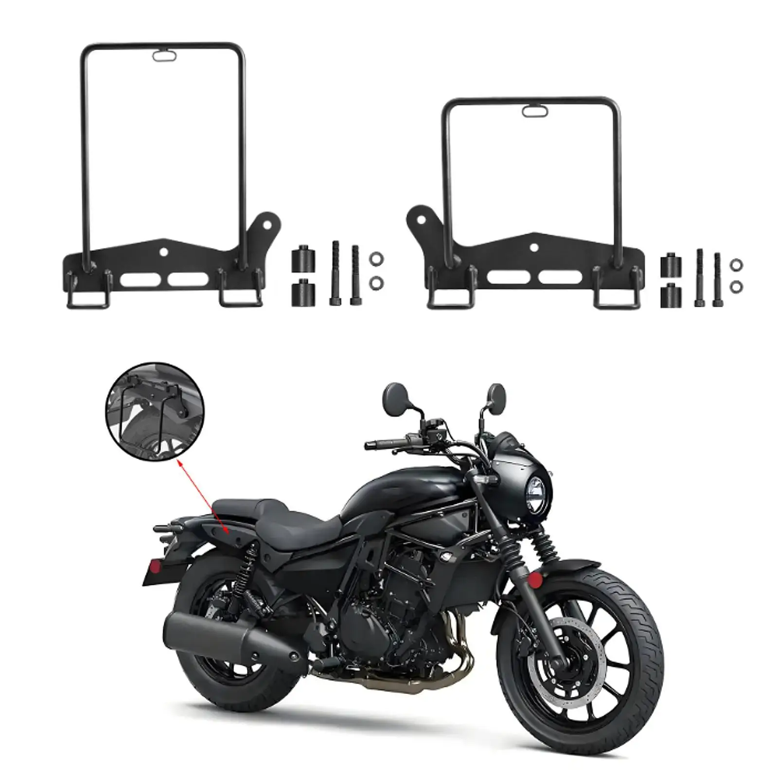 

Motorcycle Side Bag Support Bracket Multifunction Easy Installation Saddlebag Mount Holder for Motorcycle Attachments