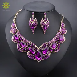 Vintage Statement Necklace Earrings Retro Indian Bridal Jewelry Set Women's Party Wedding Costume Accessories Gifts for Women