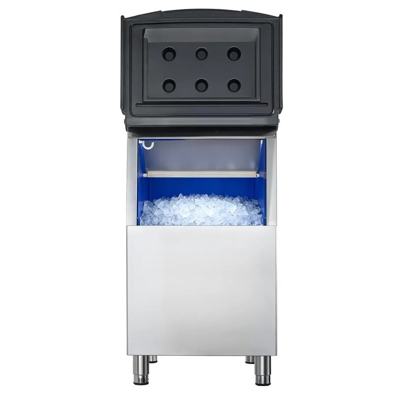 Commercial Ice Maker Storage Bin, 250LBS Capacity Ice Bin, Stainless Steel Ice Storage Bin with Filter and Adjustable Anti-Slip Rubber Feet, Suitable for Restaurant Hotel and Beverage Shops