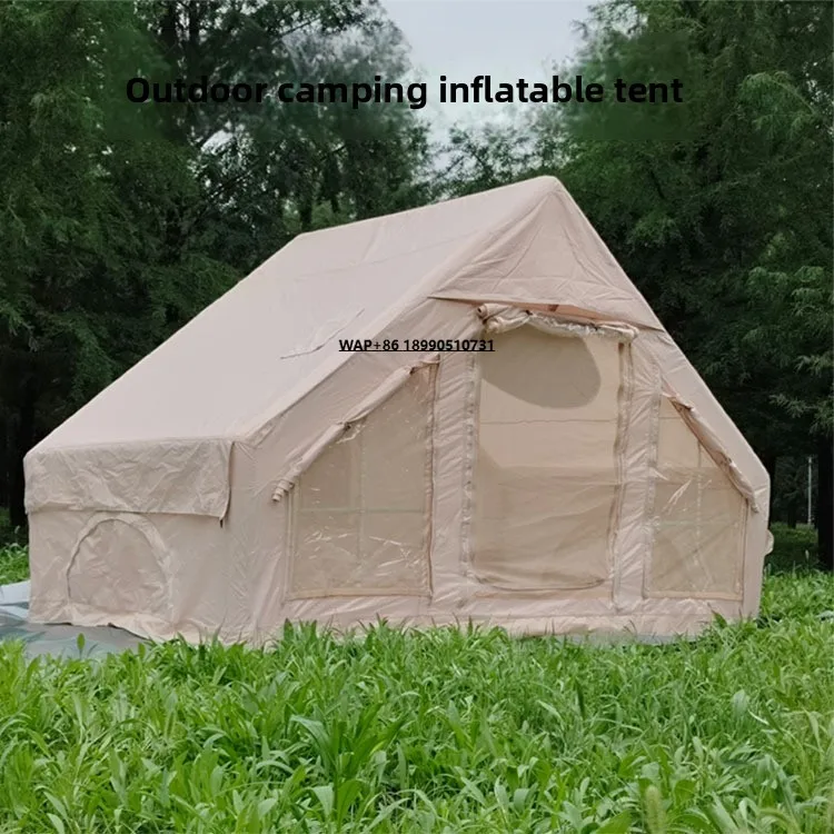 

Outdoor Large Family Camping Tent Waterproof Portable Oxford Glamping Inflatable Four-season UV-Resistant Quick Setup