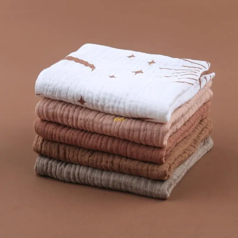 

Baby Drooling Bib Set Kids Face Towel Breathable Facecloth Cotton Bandannas 5PCS