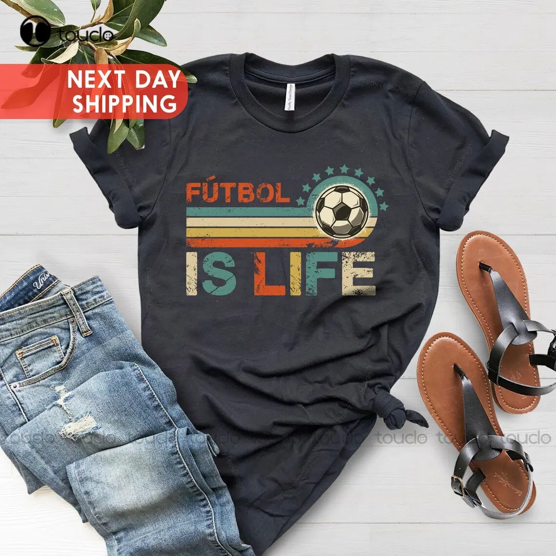 Futbol Is Life Shirt Vintage Futbol T-Shirt Soccer Shirt Funny Football Lover Tee Shirt Retro Futbol Shirt Fathers Day Gift