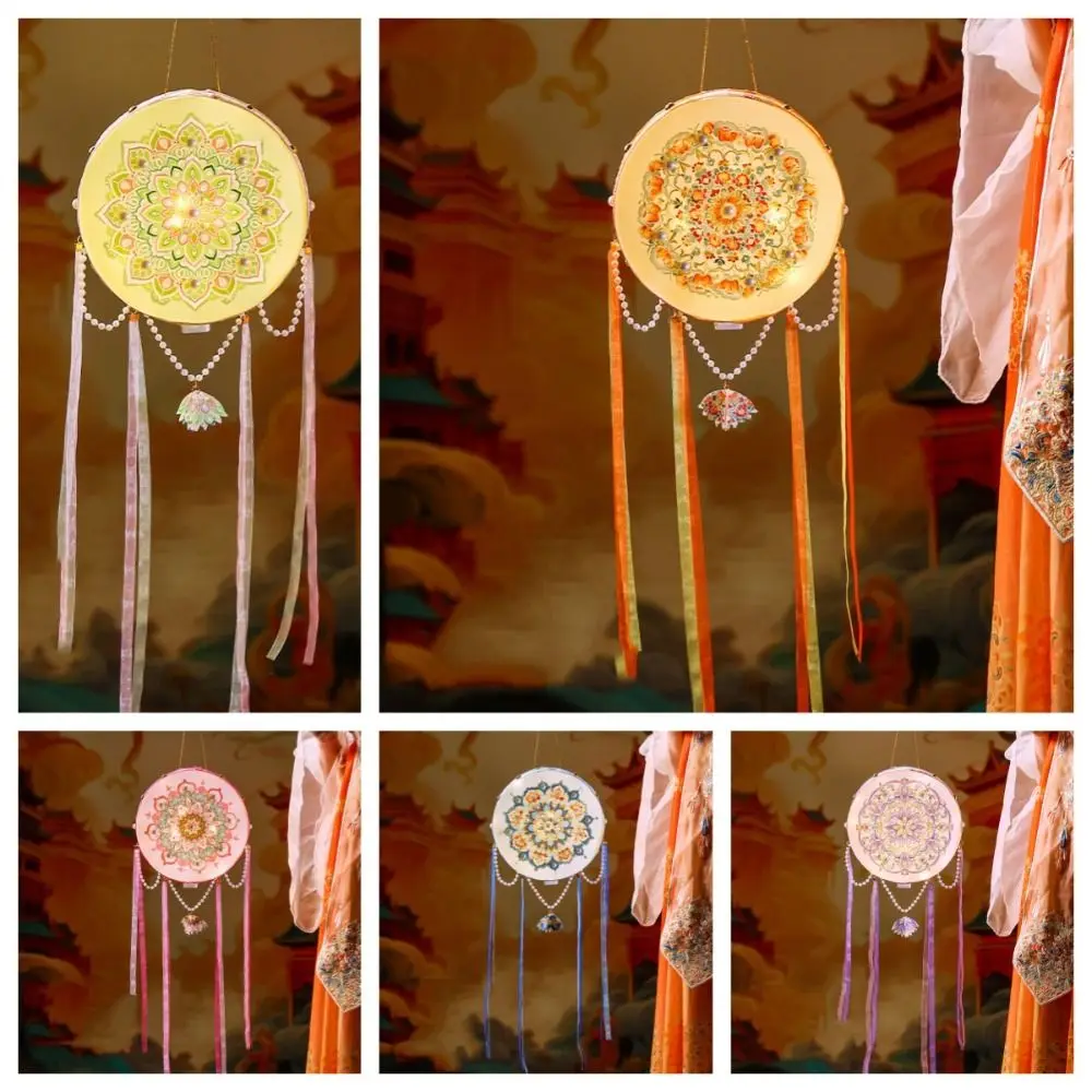 Intangible Cultural DIY Mid-Autumn Festival Lantern Manual Handmade Hand -held Luminous Lantern Chinese Style 3D