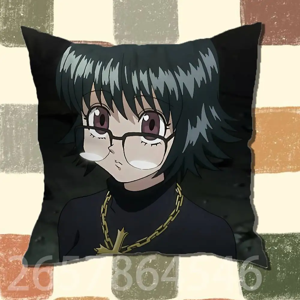 S-Shizuku M-Murasaki Polyester Printed Pillow Cover Square 30 35 40 45 50 55 cm Soft for Sofa Bed Car Home Decor