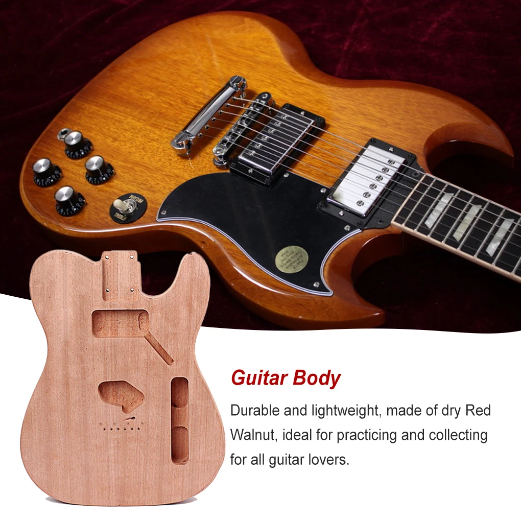 Electric Guitar Bass Body Wood Portable Musical Instrument Pickguard Attachment for Professional Musician Learner