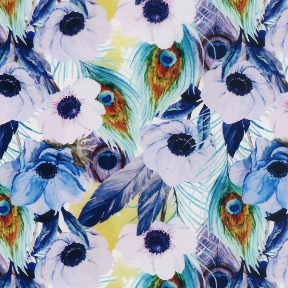 20M Length Peacock Feather Hydrographics Film 50CM Width Hydroprinting Of Images WDF1754