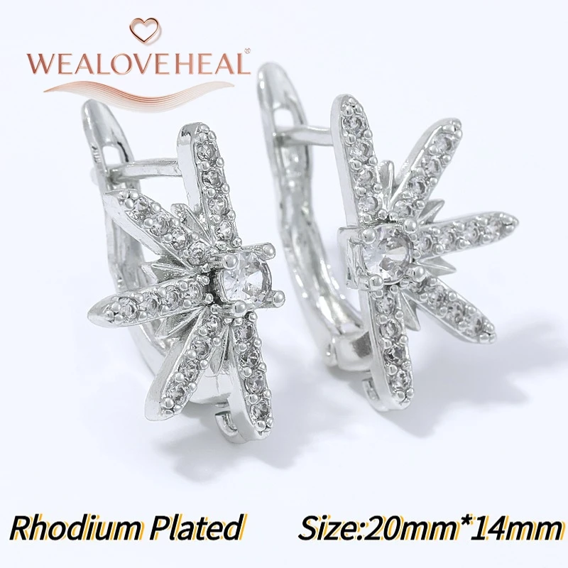schmuckherstellung zubehör, 1 Paar 18K vergoldete Messing-Stern-Sonnenstrahl-Ohrringhaken mit Mikro-Pavé-Zirkonia und offenem Öhrchen für DIY-Schmuckherstellungszubehör – Detail 20