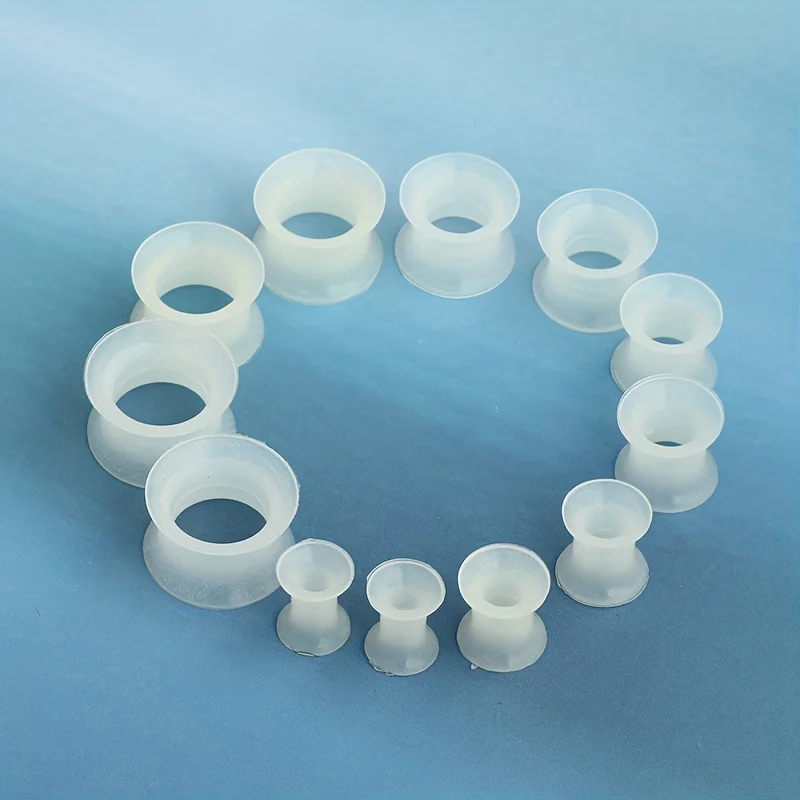 طقم سدادات أذن سيليكون متوهجة في الظلام ، أسلوب بسيط ، مقاييس أذن ، أنفاق ، موسعات ، طقم مجوهرات ثقب الجسم ، 6-16 ، 2 ، 12 #3